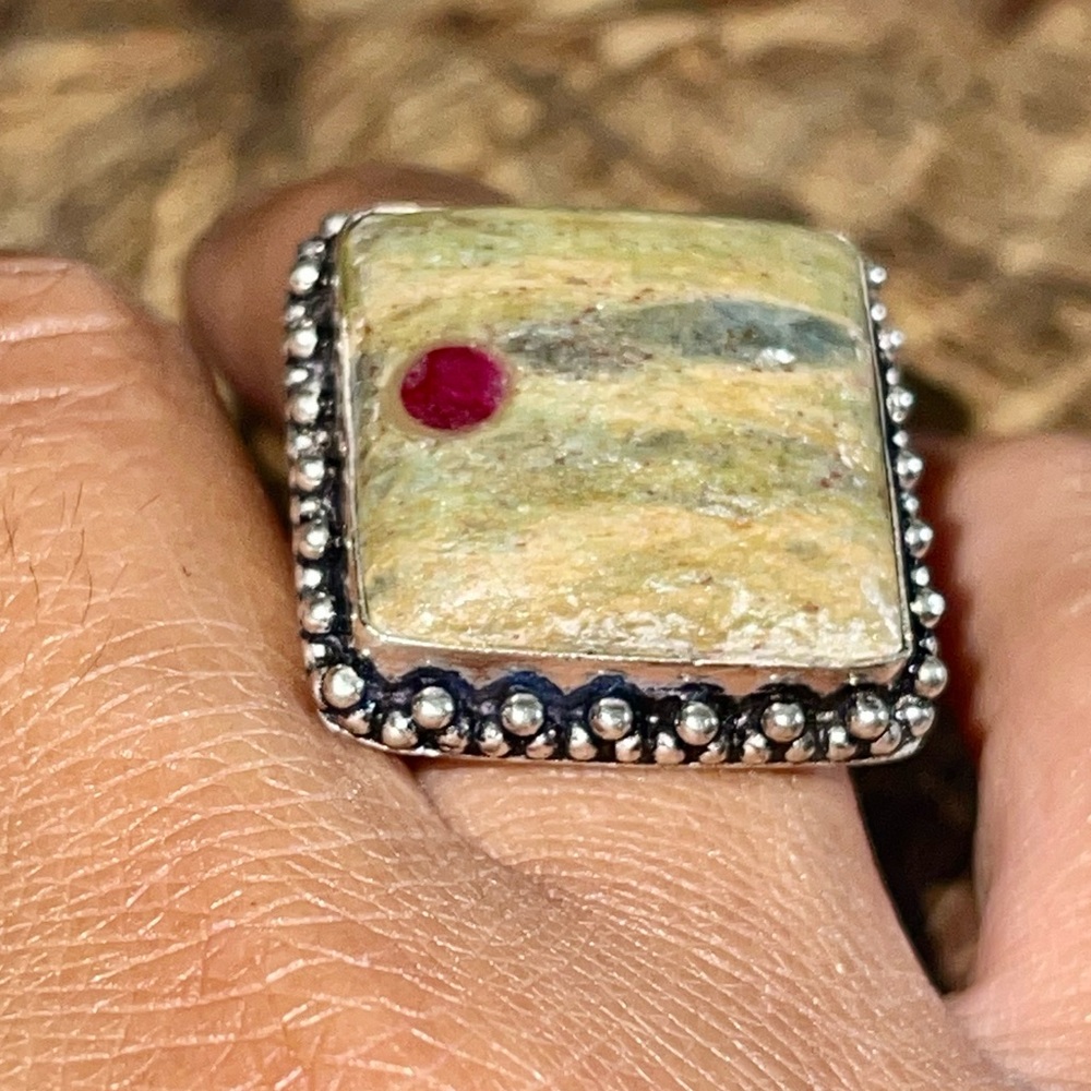 Ruby Fuchsite Ring Size 7 1/4